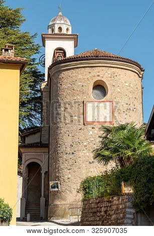 View Of The Church Of Sant Agata Is Located In Cadro, A District Of Lugano, Switzerland.