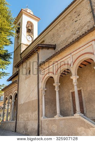 View Of The Church Of Sant Agata Is Located In Cadro, A District Of Lugano, Switzerland.