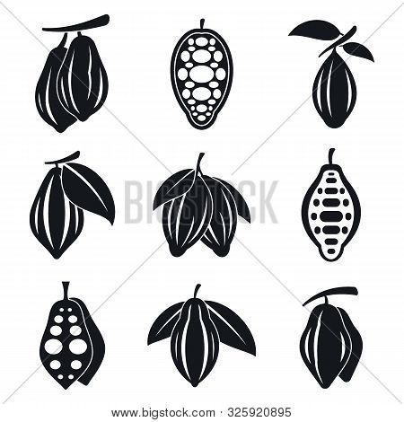 Cocoa Icons Set. Simple Set Of Cocoa Vector Icons For Web Design On White Background