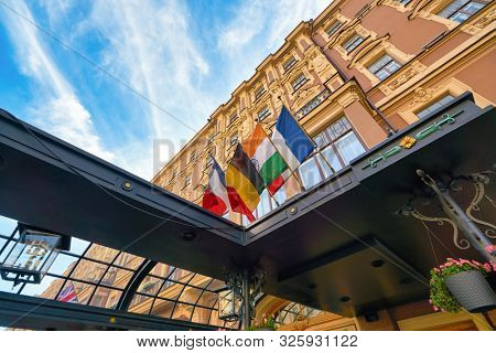 SAINT PETERSBURG, RUSSIA - CIRCA AUGUST, 2017: the Belmond Grand Hotel Europe located in Saint Petersburg.