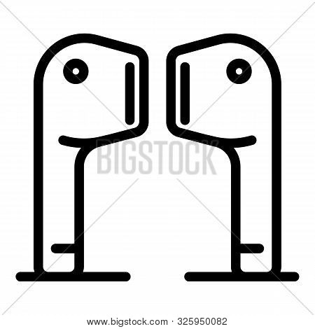 Airpods Icon. Outline Airpods Vector Icon For Web Design Isolated On White Background
