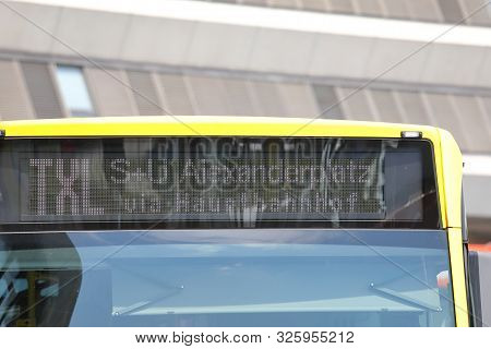 Berlin Germany - June 12, 2019: Txl Berlin Tegel Airport Shuttle Bus Sign Berlin Germany