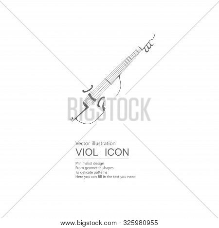 Vector Drawn African Viol. Isolated On White Background.