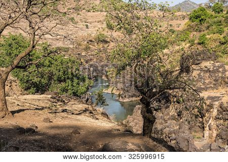 Landscape View Near The Blue Nile Falls, Tis-isat In Ethiopia, Africa