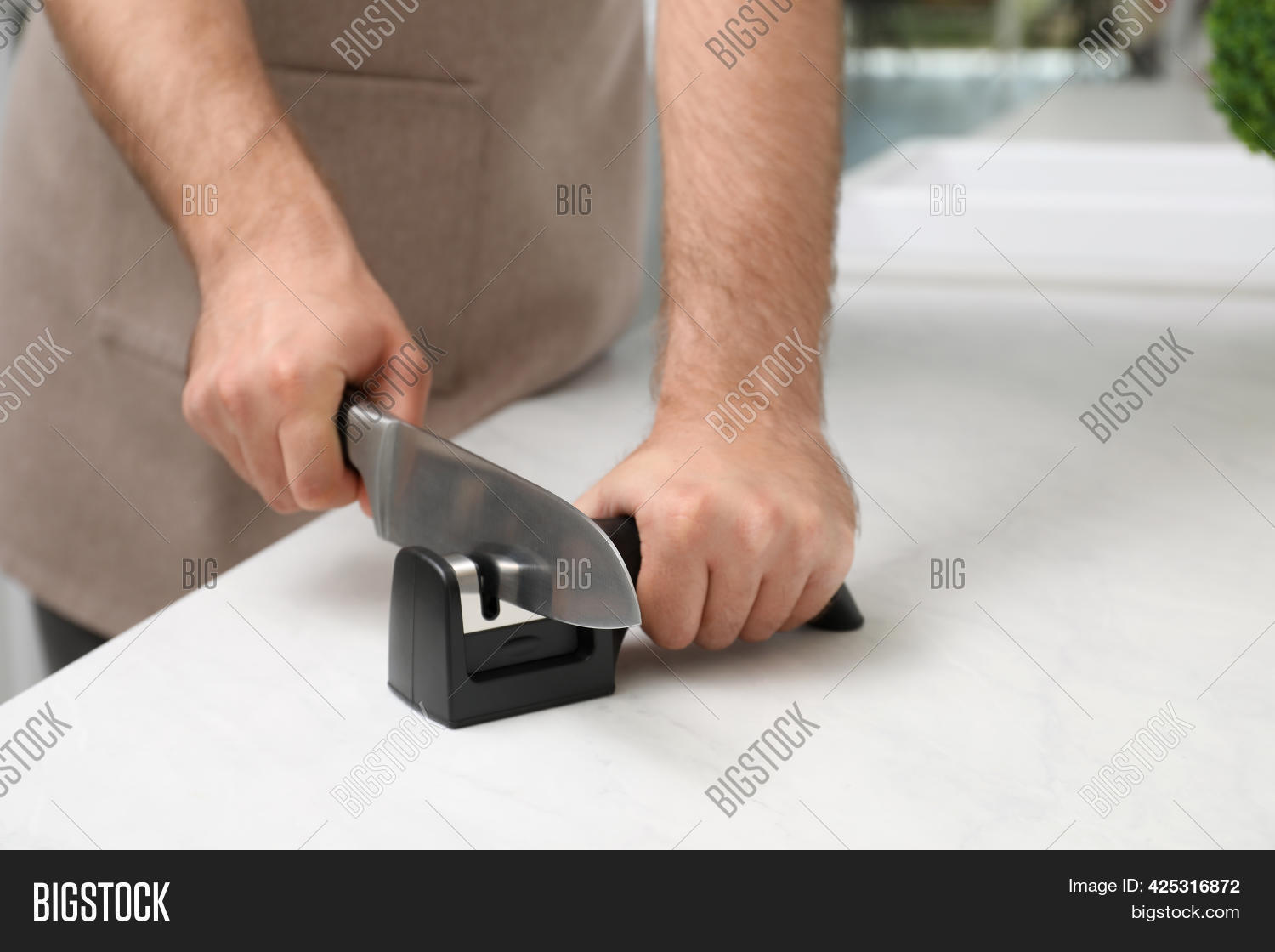 Man Sharpening Knife Image & Photo (Free Trial) Bigstock