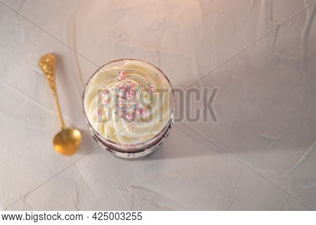 Cherry Trifles, Dessert In A Glass, Cakes, Berry And Mascapone Cream,