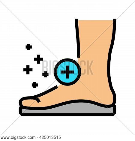 Orthopedic Insoles Tool For Flat Feet Therapy Color Icon Vector. Orthopedic Insoles Tool For Flat Fe