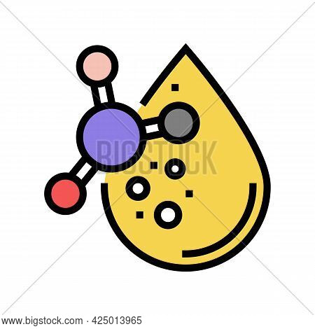 Oil Keratin Drop Color Icon Vector. Oil Keratin Drop Sign. Isolated Symbol Illustration