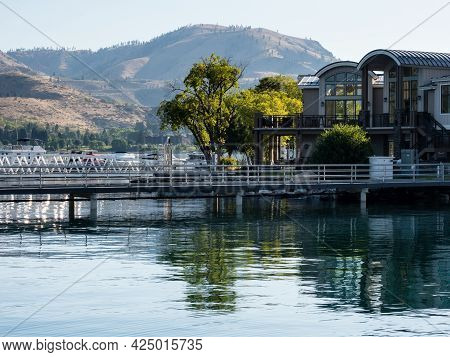 View Of Lake Chelan Waterfront From Chelan-stehekin Ferry Dock - Washington State, Usa