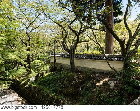 Otsu, Japan - August 21, 2018: On The Grounds Of Miidera, Temple Number 14 Of The Saigoku Kannon Pil