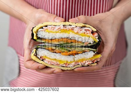 Korean And Japanese Style Sushi Kimbap Wraps