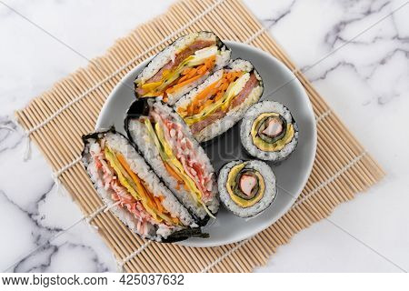 Korean And Japanese Style Sushi Kimbap Wraps