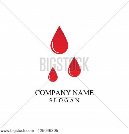 Blood Logo Template Vector Icon Illustration Design
