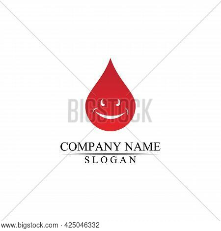 Blood Logo Template Vector Icon Illustration Design