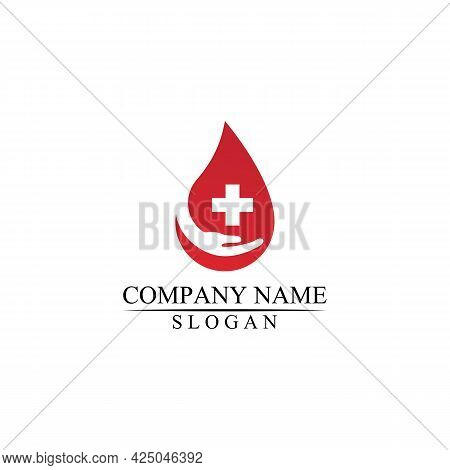 Blood Logo Template Vector Icon Illustration Design