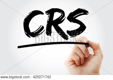 Crs - Central Reservation System Acronym With Marker, Technology Concept Background