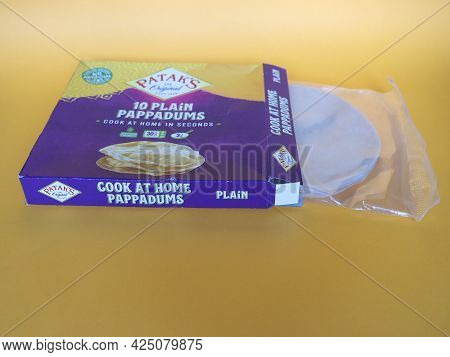 London - Circa June 2021: Patak's Packet Of Pappadums