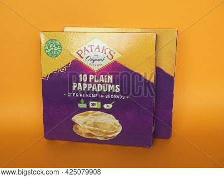 London - Circa June 2021: Patak's Packet Of Pappadums