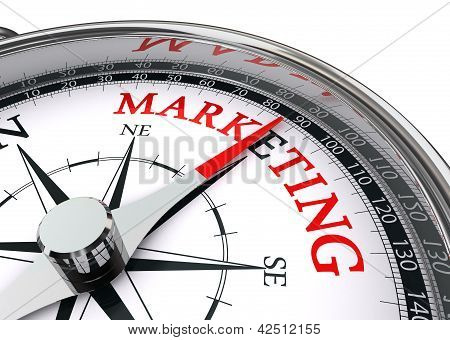 Palabra Marketing en brújula Conceptual