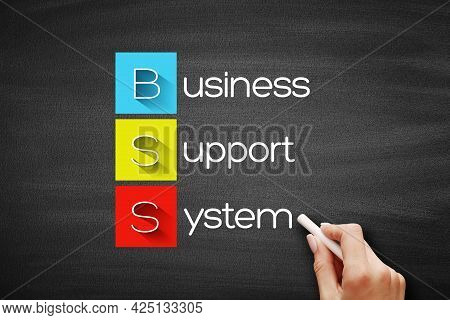 Bss - Business Support System Acronym, Business Concept Background On Blackboard