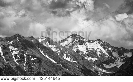 Stormy alpine landscape in the Fagaras Mountains, Romania, Europe