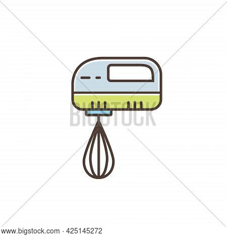 Mixer Bakery Design Mixing Food Illustration. Kitchen Electric Mixer Machine Vector Icon