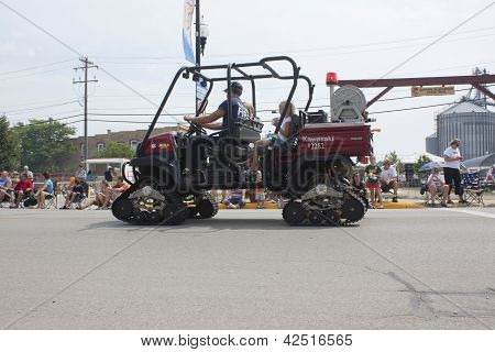 Kawasaki Mule Utv With Tracks Fire Department Vehicle Side View