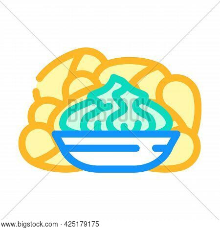 Crisps Wasabi Color Icon Vector. Crisps Wasabi Sign. Isolated Symbol Illustration