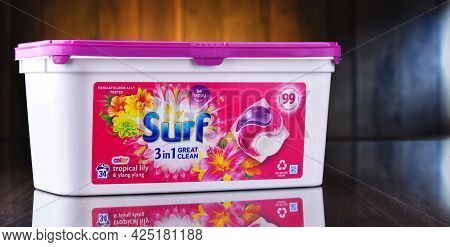 A Box Of Surf Capsule Laundry Detergent Product