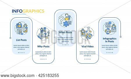 Buzzworthy Posts Types Vector Infographic Template. Lists, Why-posts Presentation Outline Design Ele