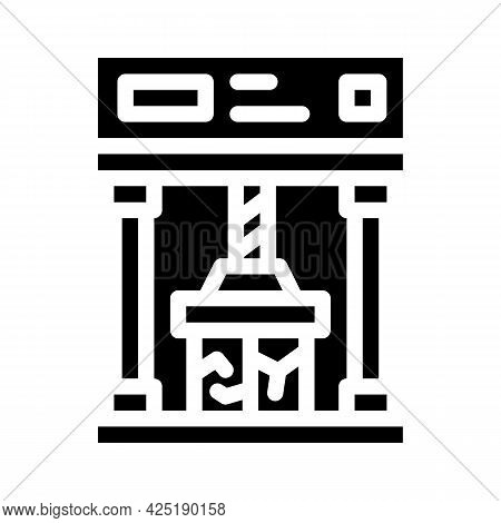 Crash Test Glyph Icon Vector. Crash Test Sign. Isolated Contour Symbol Black Illustration