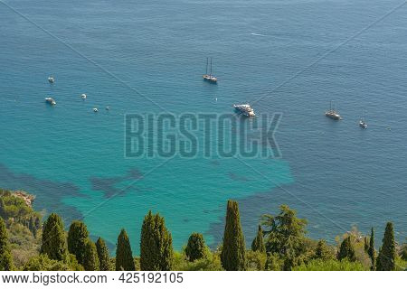 View Of The Village Of Roquebrune-cap-martin On The Mediterranean Near Monaco.