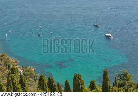 View Of The Village Of Roquebrune-cap-martin On The Mediterranean Near Monaco.