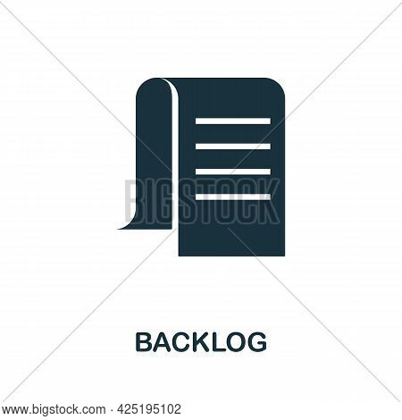 Backlog Icon. Simple Creative Element. Filled Monochrome Backlog Icon For Templates, Infographics An