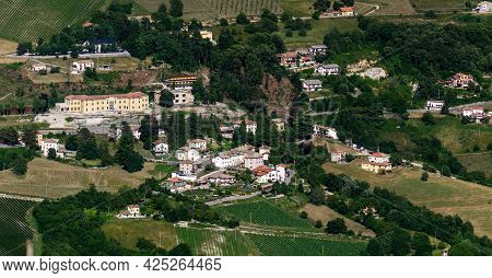 A Small Mountain Village Seen From Above