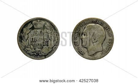 50 Serbo para moneta 1879