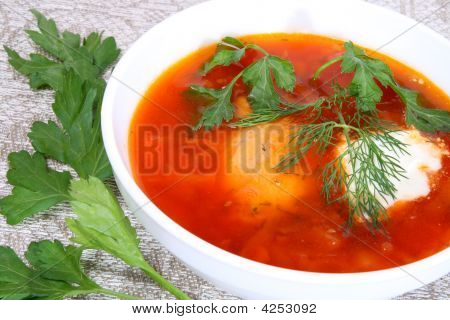 Suppe i en plade