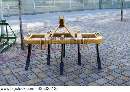 Tractor Cultivator.  Agricultural Machine For Tillage.  Share Cultivator
