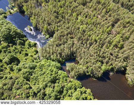 Aerial View Of Sua Gabra Lakes At Lozenska Mountain, Sofia Region, Bulgaria