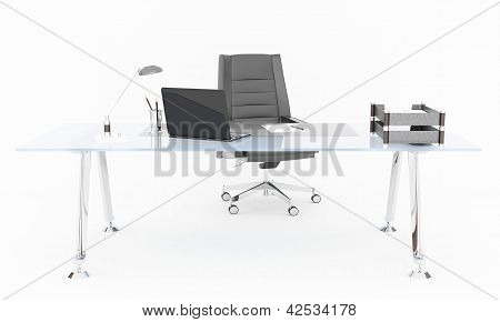 Gabinete do Director renderização em 3d