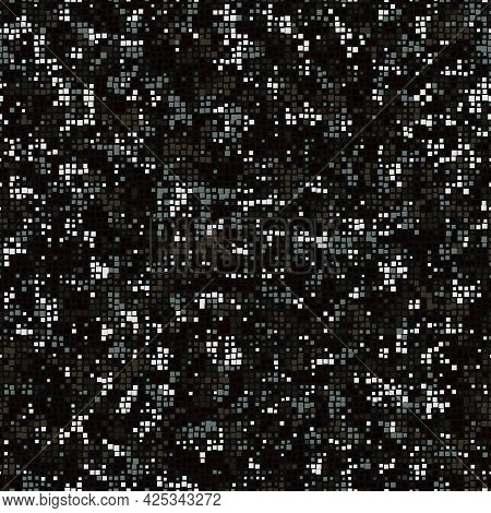 Military Camouflage Seamless Pattern. Urban Digital Pixel Style.