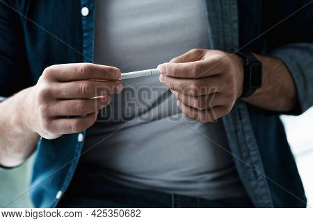 Quit Smoking, Health And Mental Problems, Troubles, Bad Feeling. Stress On Work And Crisis