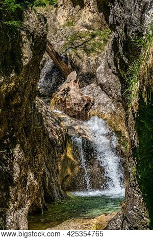 The Wild-romantic Almbachklamm In The Berchtesgaden Land Is A Popular Excursion Destination For Many