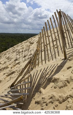 นที่มีชื่อเสียงของ Pyla โขดสูงสุดในยุโรป Pyla ซูร์แมร์ ฝรั่งเศส