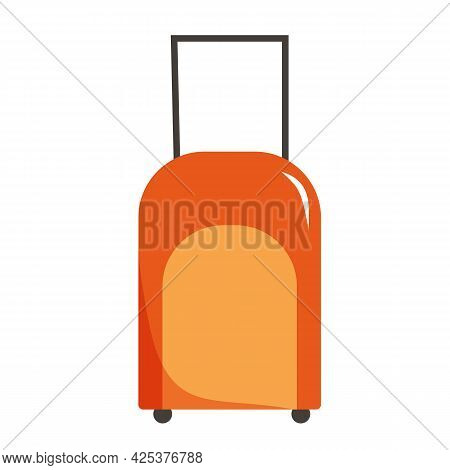 Vector Illustration Of Valise In Cartoon Flat Style. Suitcase For Vacation, Flight, Travel, Moving