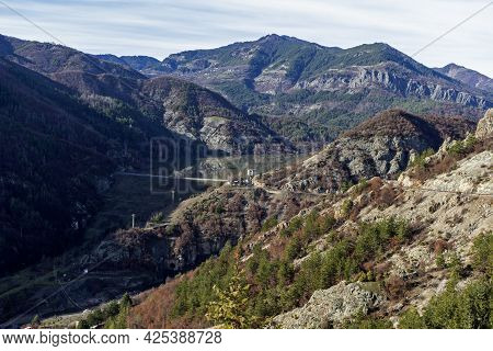 Landscape Of Rhodope Mountains Near Borovitsa Reservoir, Bulgaria