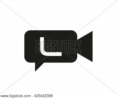 Podcast Logo. Media Logo Design With L Letter Vector