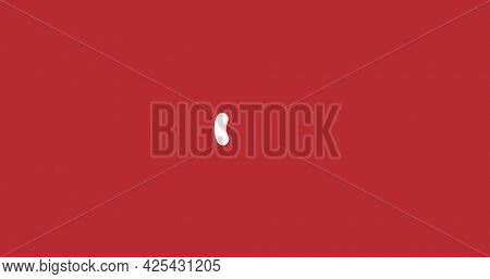 Image of loading digital interface circle flashing on red background. technology, computing and digital interface concept digitally generated image.