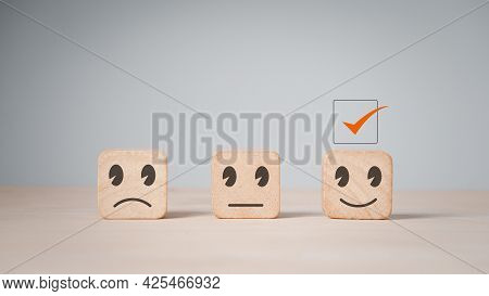 Customer Services Best Excellent Business Rating Experience. Satisfaction Survey Concept.chooses A S