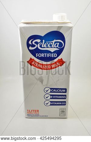 Manila, Ph - July 1 - Selecta Fortified Sterilized Milk On July 1, 2021 In Manila, Philippines.